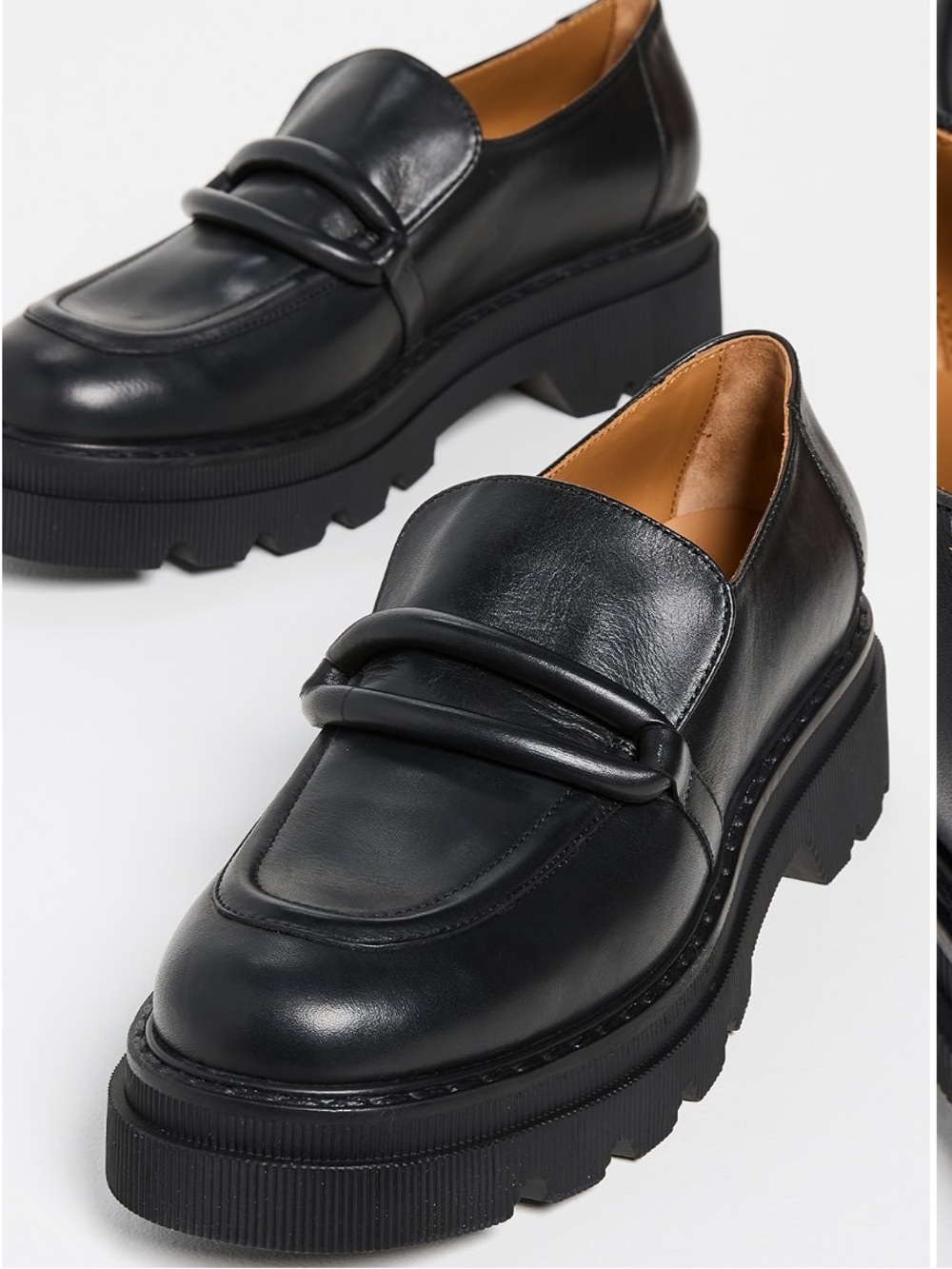Voile Blanche Elaiza black leather chunky loafers - Picture 2 of 16